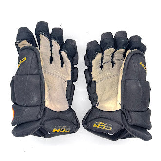 Gants de hockey CCM HGJSPP Pro Stock d'occasion (noir/doré/marron)